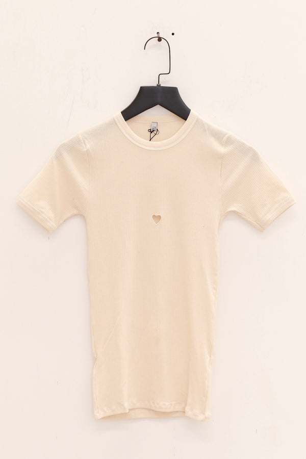 BASERANGE 25 Early Spring Heart Shaped Short Sleeve T-Shirt BAS-TOHS-RB-000-UNDYED
